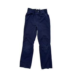 HANNA ANDERSSON Straight Leg Pull On Canvas Blue Pants Size 8 130 Cotton Uniform